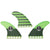 Captain Fin CF Medium Single Tab Tri Fin Set Green