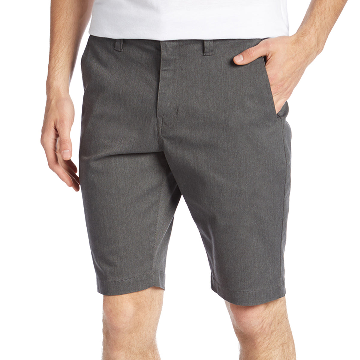Volcom Frickin Modern Stretch Shorts Charcoal Heather Front View