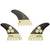 Futures AM1 Medium Blackstix 3.0 Tri Fin Set Cream/Carbon Front View