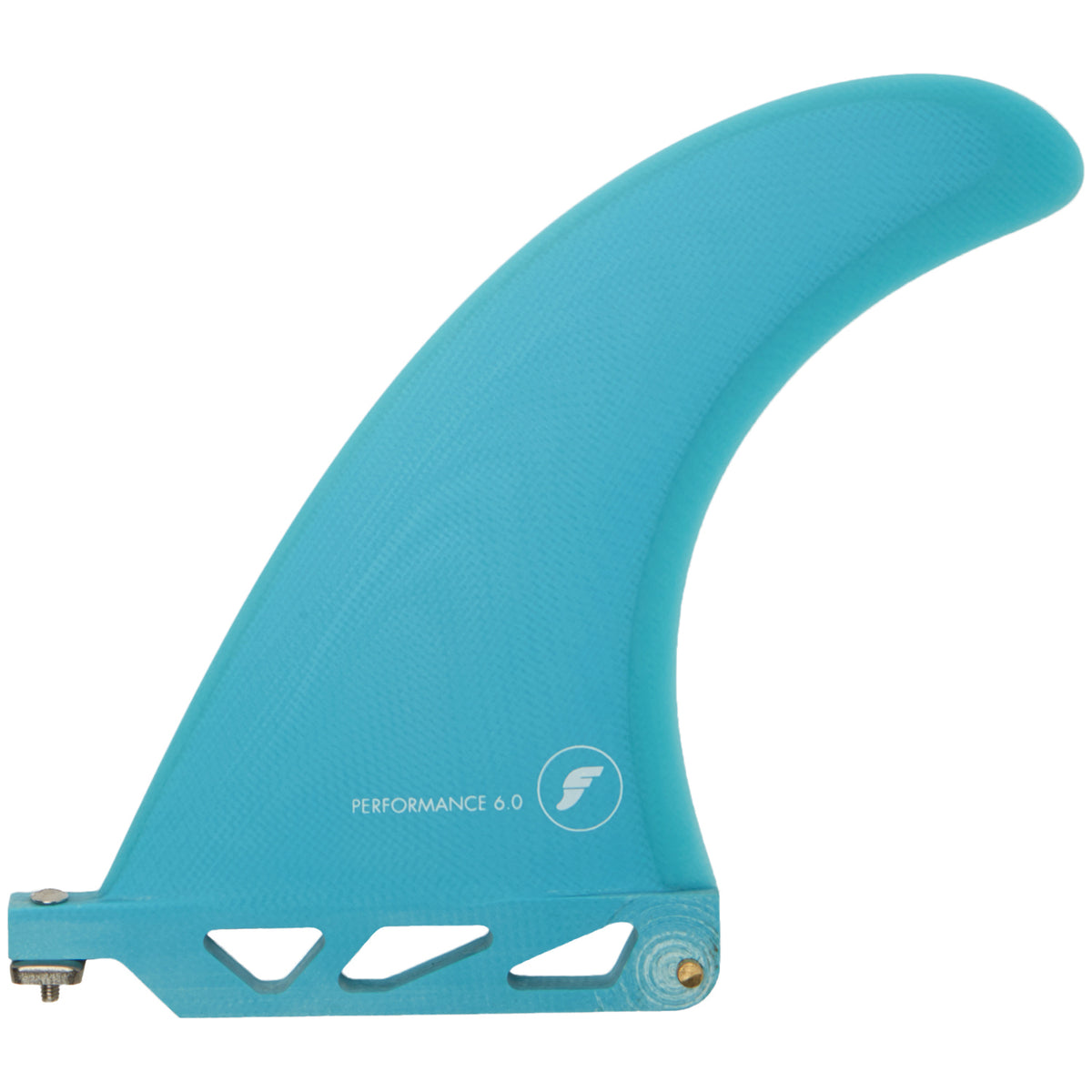 Futures Performance 6.0" Single Fin Teal Front View