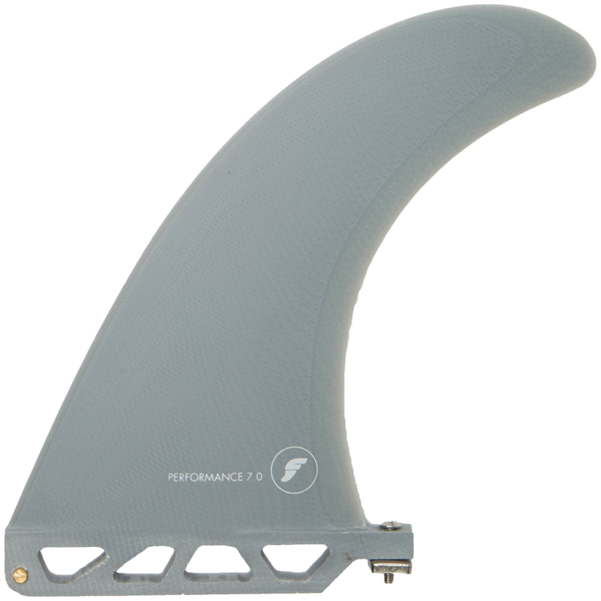 Futures Performance 7.0 Fiberglass Longboard Fin Grey Front View