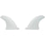 Futures QD2 4.15 Thermotech Quad Rear Fin Pair White Front View