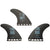 Futures V2 Ando Large Blackstix 3.0 Tri Fin Set Black/Carbon
