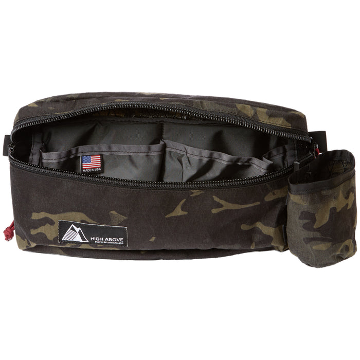 High Above Cascadia Hip Pack w/Bottle Rocket Black Camo