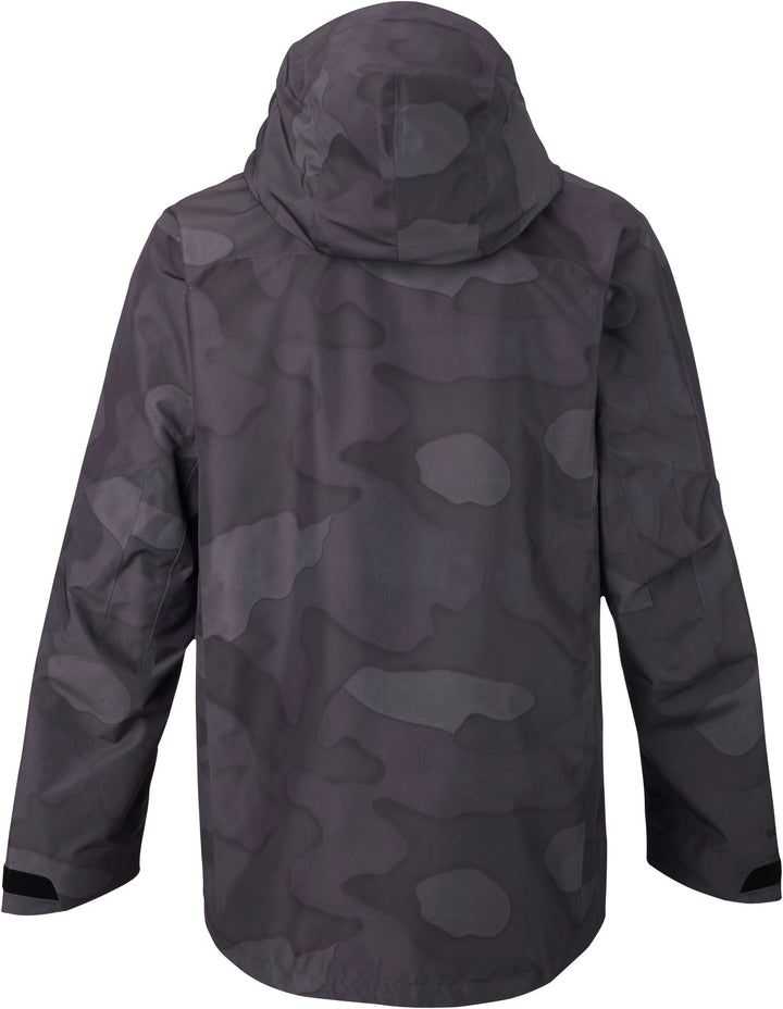 Burton AK 2L Cyclic Jacket True Black Hombre Camo Back View
