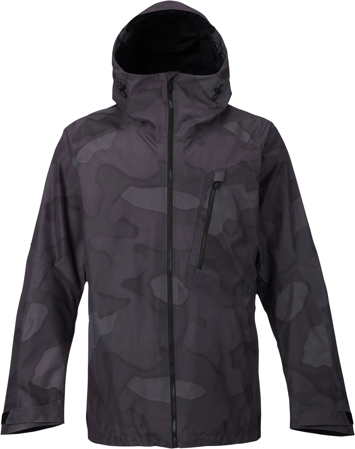 Burton AK 2L Cyclic Jacket True Black Hombre Camo Front View