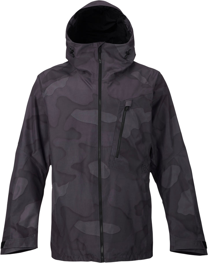 Burton AK 2L Cyclic Jacket True Black Hombre Camo Front View