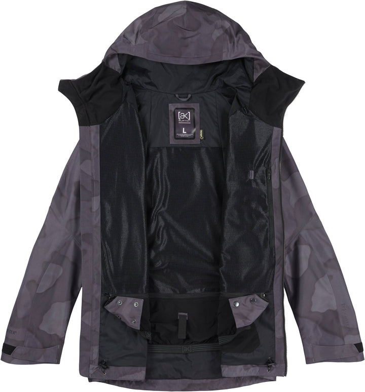 Burton AK 2L Cyclic Jacket True Black Hombre Camo Inside View
