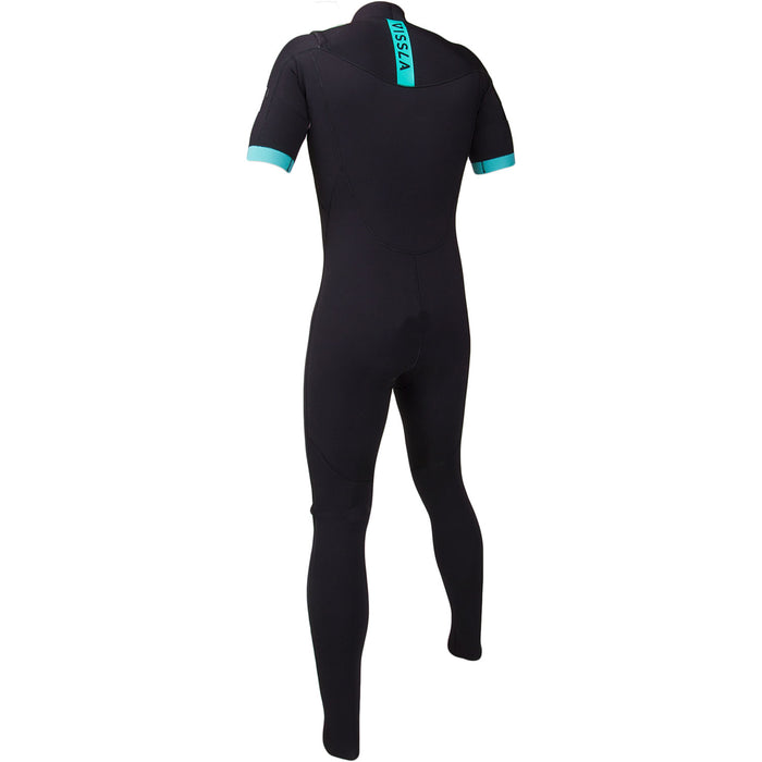 Vissla 7 Seas 2/2 Chest Zip Short Sleeve Spring Suit Black