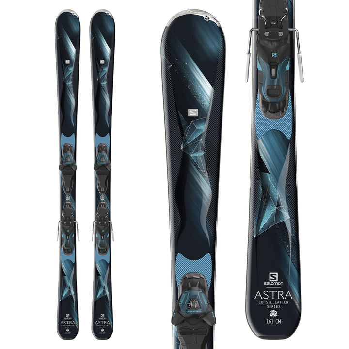 Salomon Astra Skis + Lithium 10 Bindings - Women's 2017 Top View