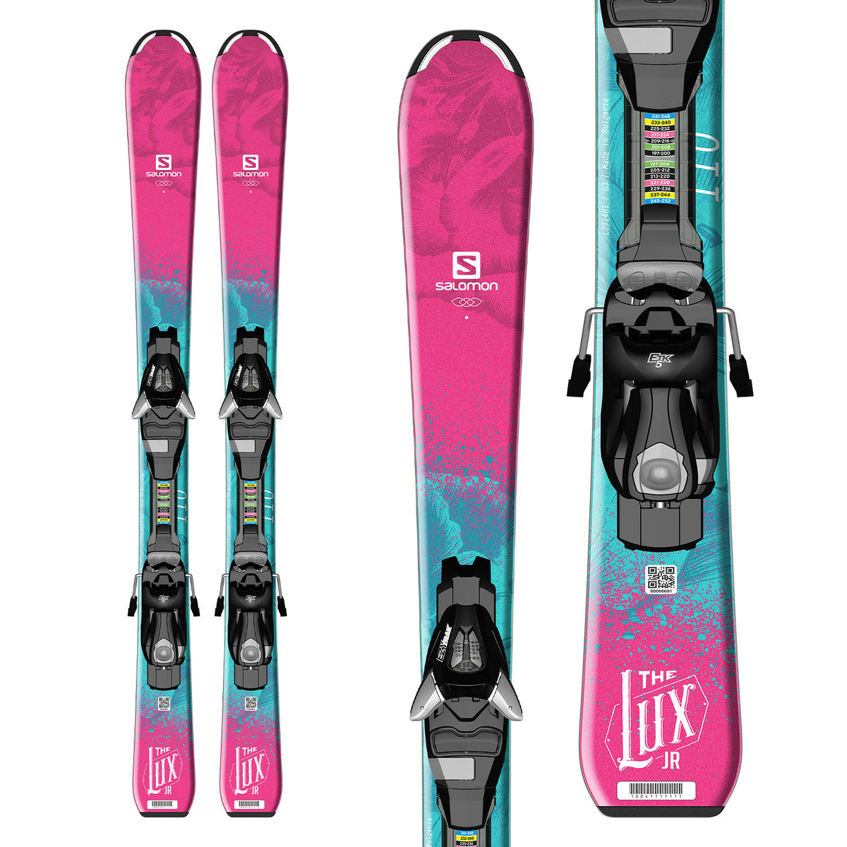 Salomon QST Lux Jr S Skis + EZY 5 Bindings - Girls' 2017