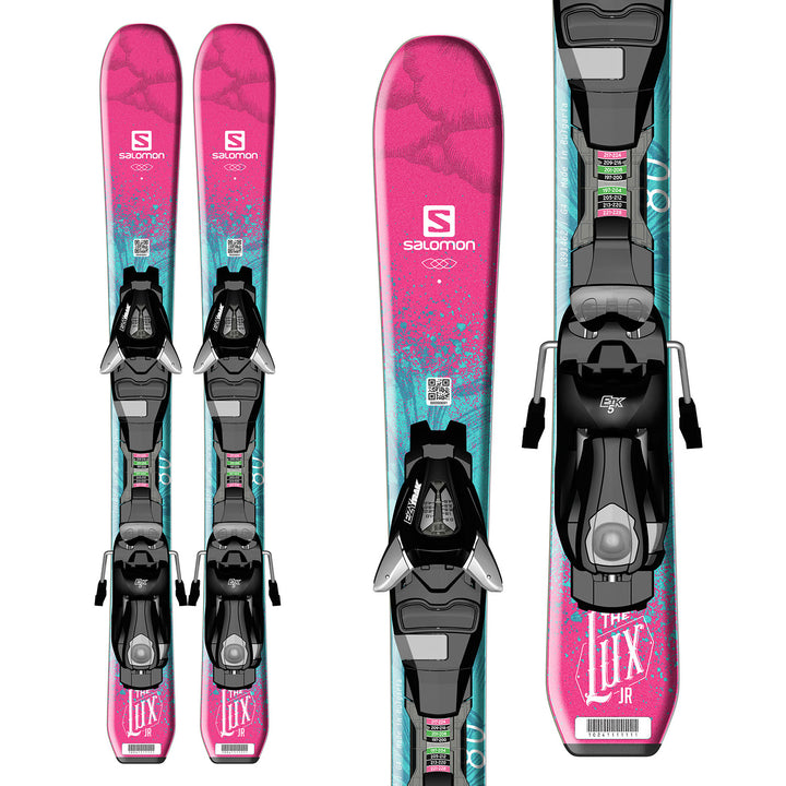 Salomon QST Lux Jr XS Skis + EZY 5 Bindings - Little Girls' 2017