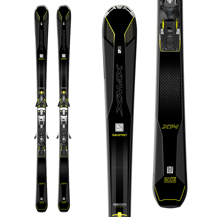 Salomon X-Max X14 Carbon Skis + Z12 Speed Bindings 2017 Top View