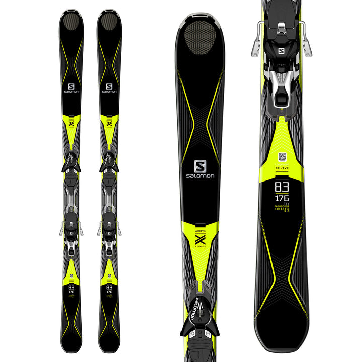 Salomon X-Drive 8.3 Skis + XT12 Bindings 2017 Top View