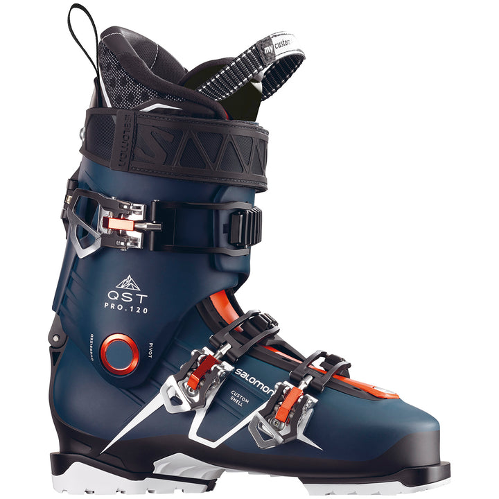 Salomon QST Pro 120 Ski Boots 2018 Petrol Blue/Black/Orange Side View
