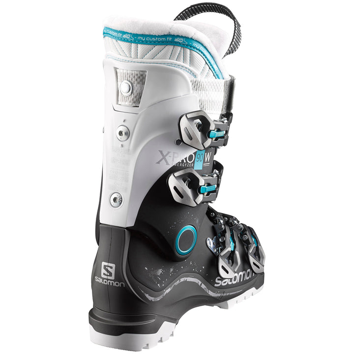 Salomon X Pro 90 W Ski Boots - Women's 2018 Black/Anthracite/White Back View