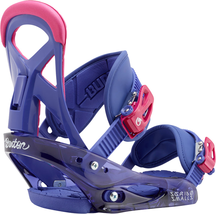 Burton Scribe Smalls Snowboard Bindings - Girls' 2017 Deja Blue Back View