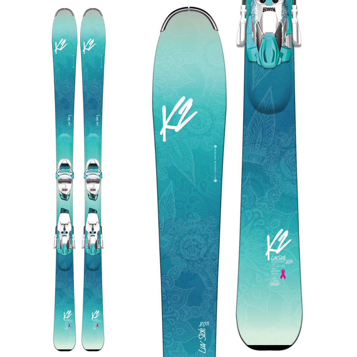 K2 LUV Sick 80 Ti Skis + ERC 11 TCX Light Bindings - Women's 2017