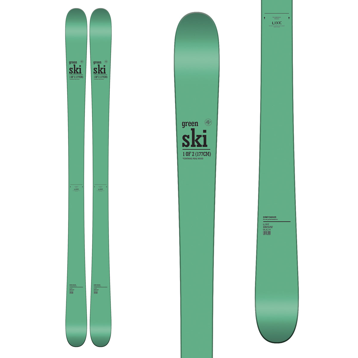 Line Skis Honey Badger Skis 2017 Top View