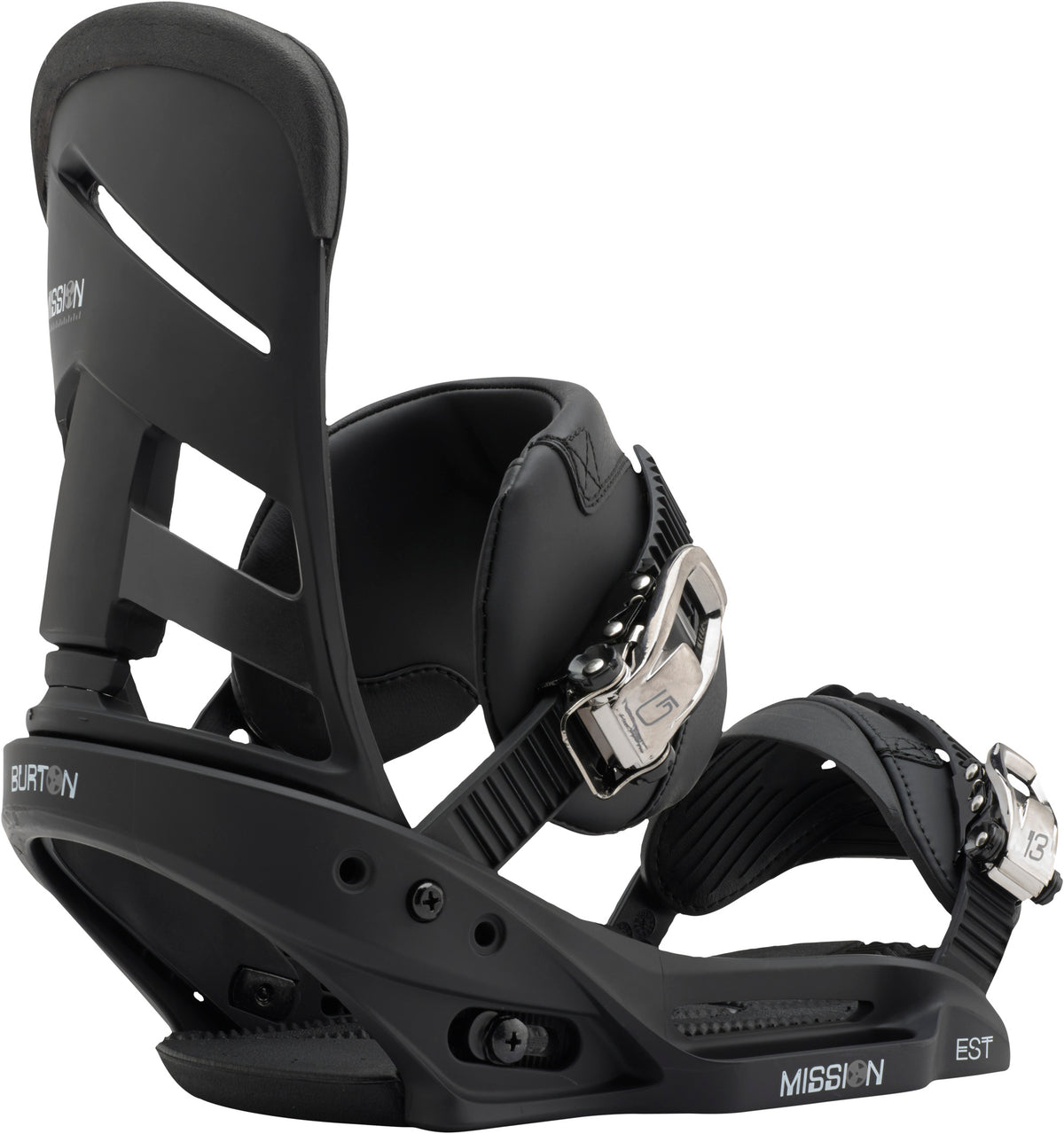 Burton Mission EST Snowboard Bindings 2017 Black Back View