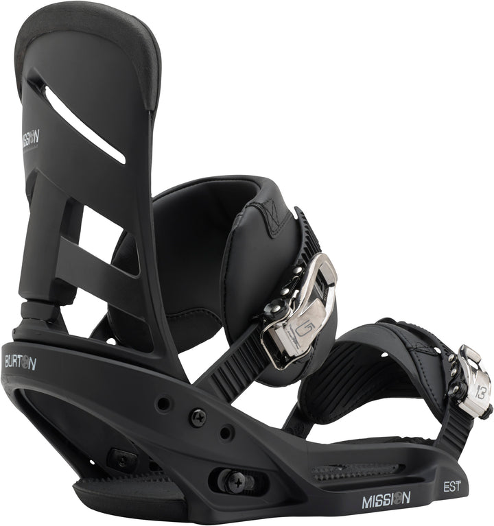 Burton Mission EST Snowboard Bindings 2017 Black Back View