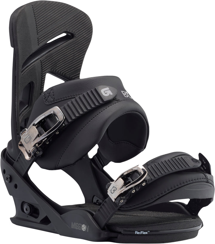Burton Mission Snowboard Bindings 2017 Black Front View