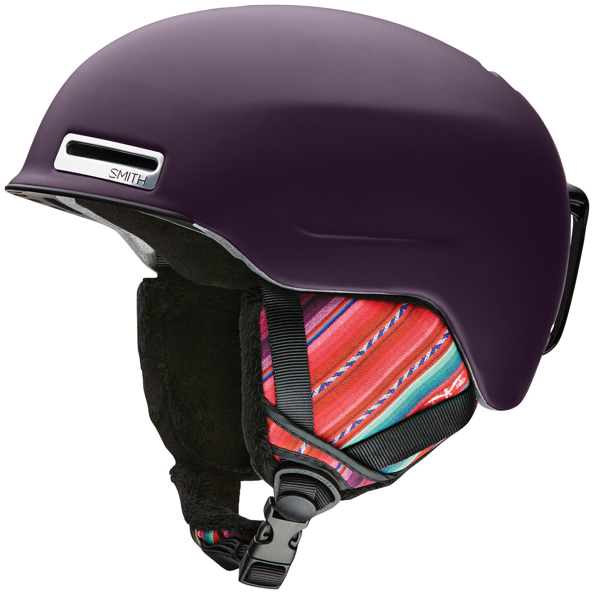Smith Allure Helmet - Women's Matte Black Cherry Cuzco Side View