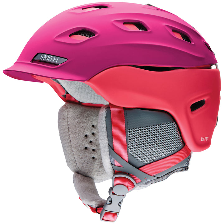 Smith Vantage Helmet - Women's Matte Fuchsia Magenta Side View