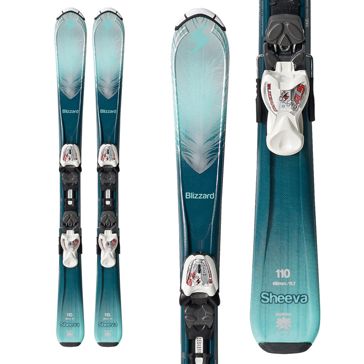 Blizzard Sheeva Twin Jr Skis + IQ 4.5 Bindings - Little Girls' 2017 Top View