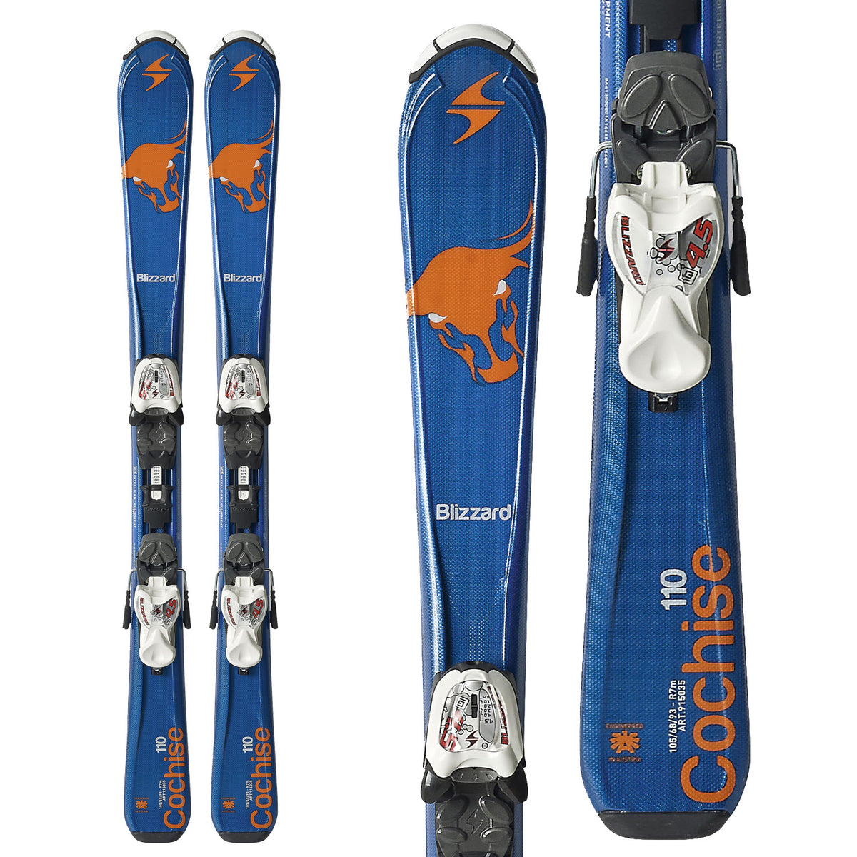 Blizzard Cochise IQ Jr Skis + IQ 4.5 Bindings - Big Boys' 2018 Top View