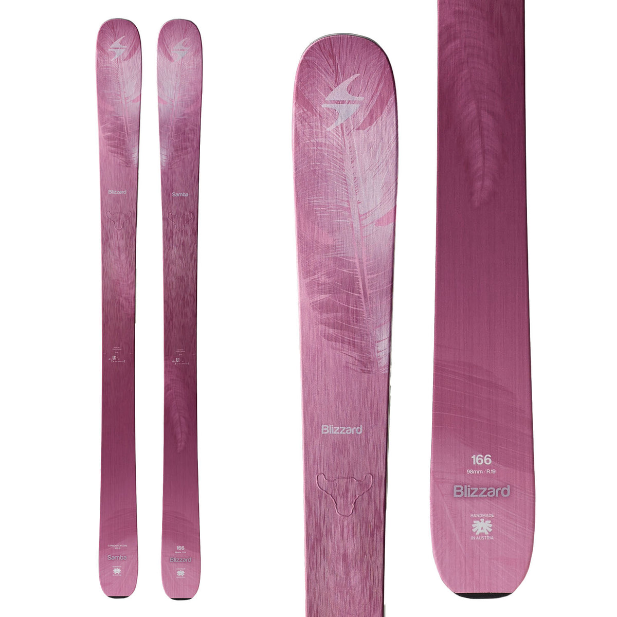 Blizzard Samba Skis - Women's 2017 Top View