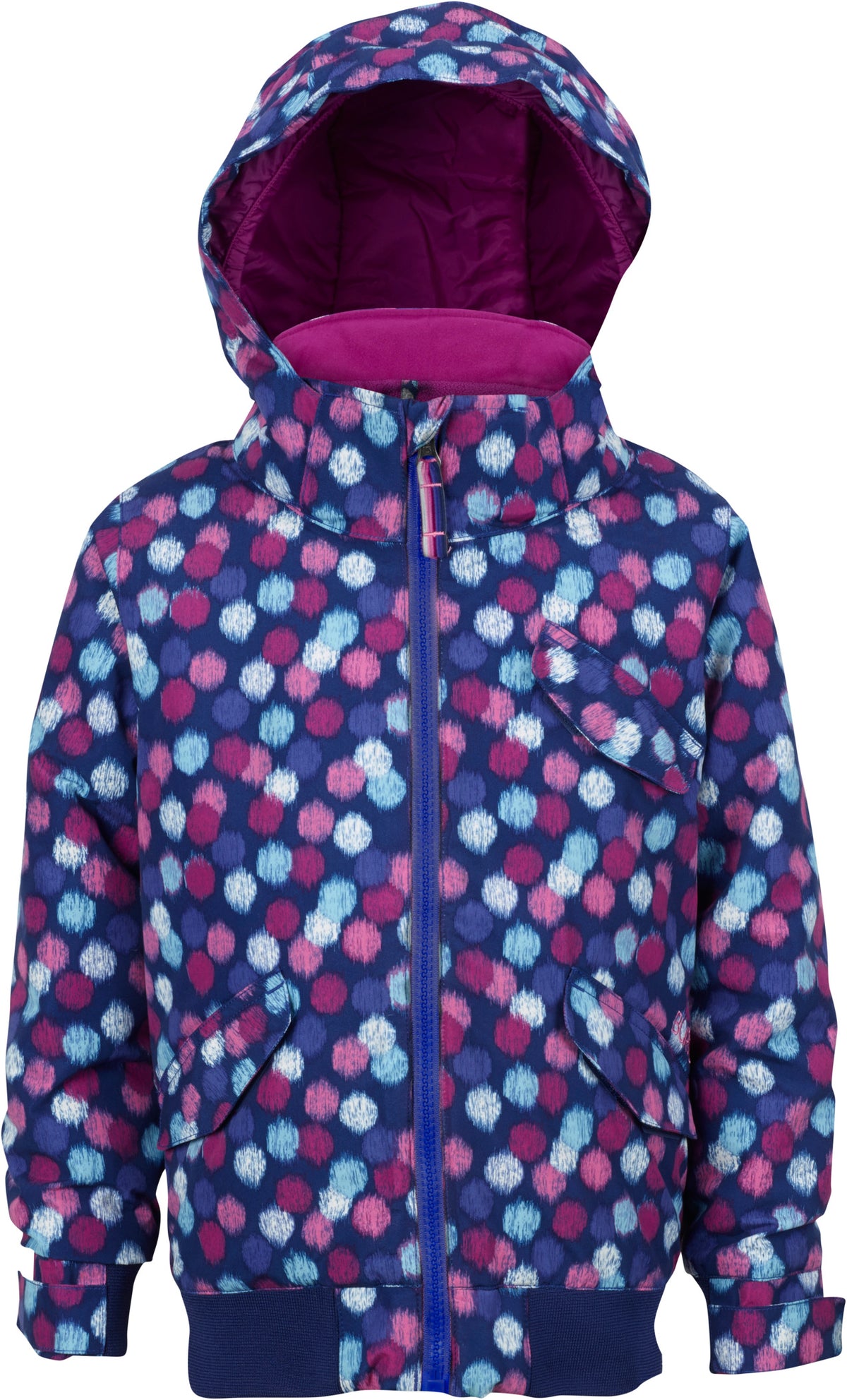 Burton Minishred Twist Jacket - Little Girls' Ikat Dot Front View