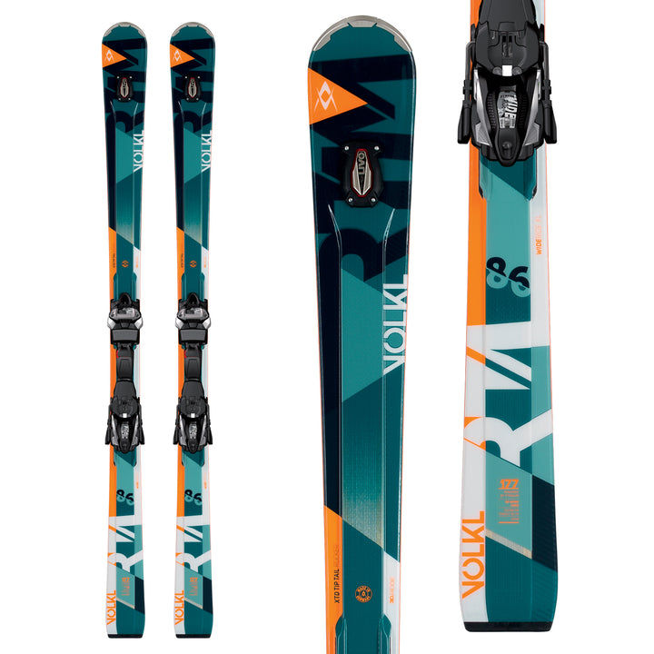 Volkl RTM 86 UVO Skis + iPT Wide Ride 12.0 Bindings 2017 Top View