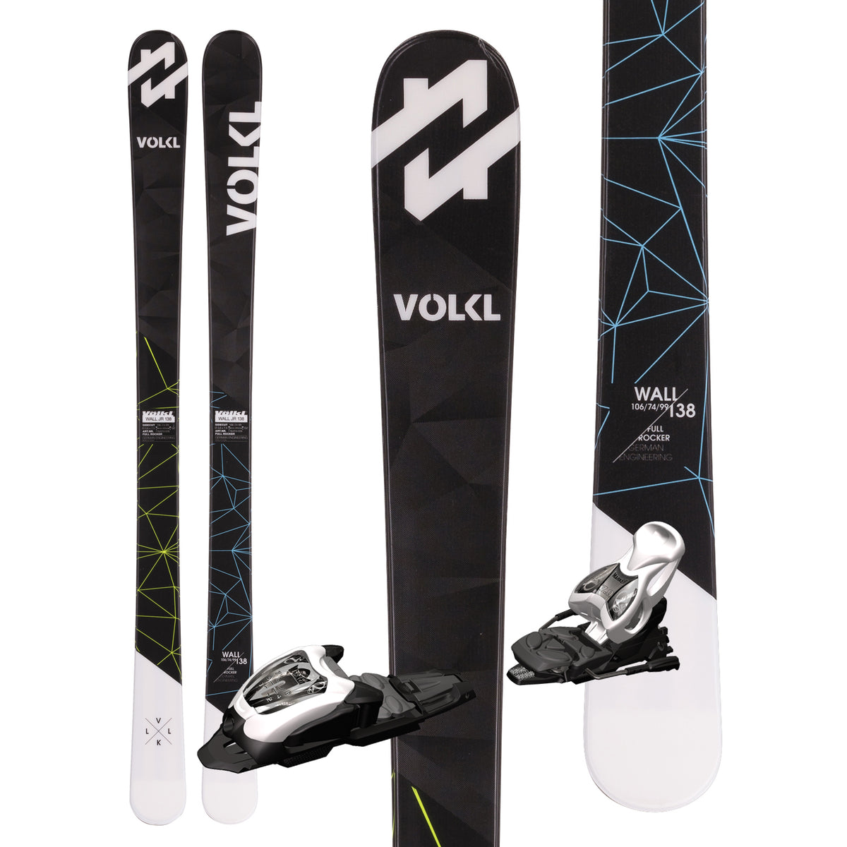 Volkl Wall Jr Skis + M7.0 Fastrak II Bindings M 7.0 Fastrak Bindings - Big Boys' 2017 Top View