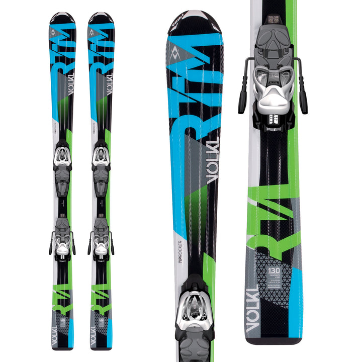 Volkl RTM Jr Skis + 3Motion Jr 7.0 Bindings - Boys' 2017 Top View