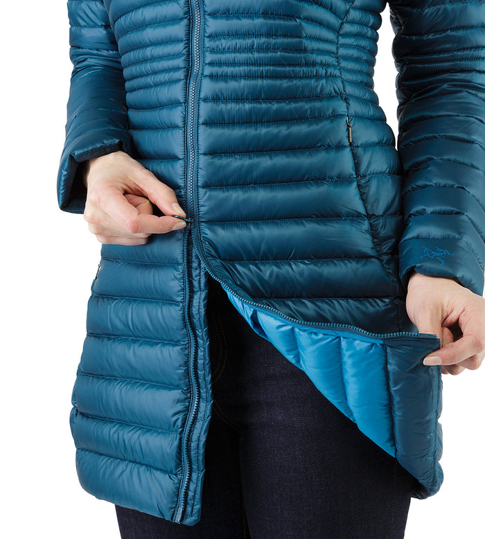 Arc'teryx Nuri Coat - Women's Shale Zipper View