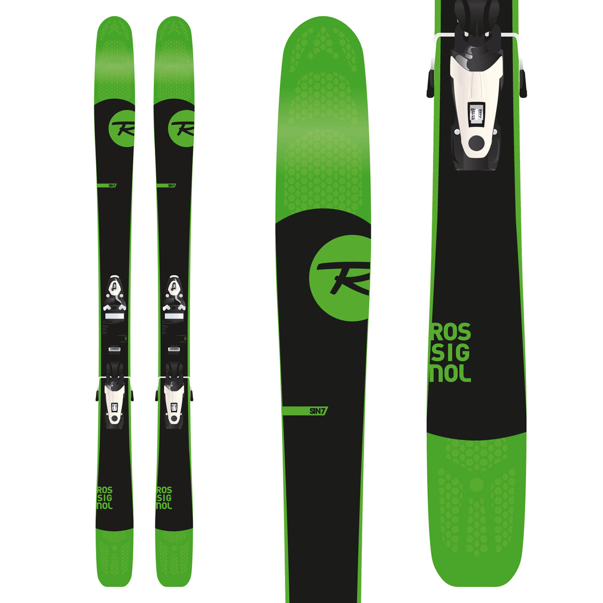 Rossignol Sin 7 Skis + Axium 120 Demo Bindings 2016 Top View