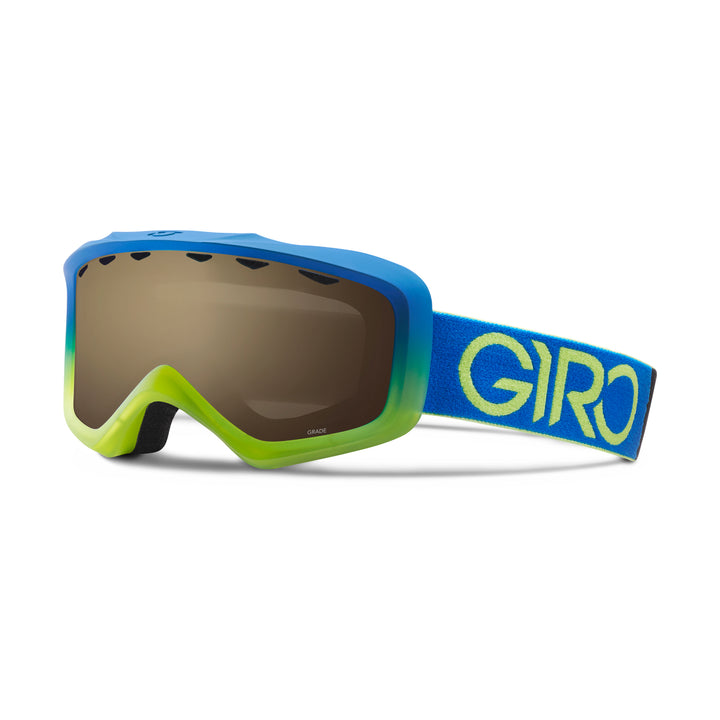 Giro Grade Goggles - Big Kids' Blue Lime Dual/Amber Rose Front View