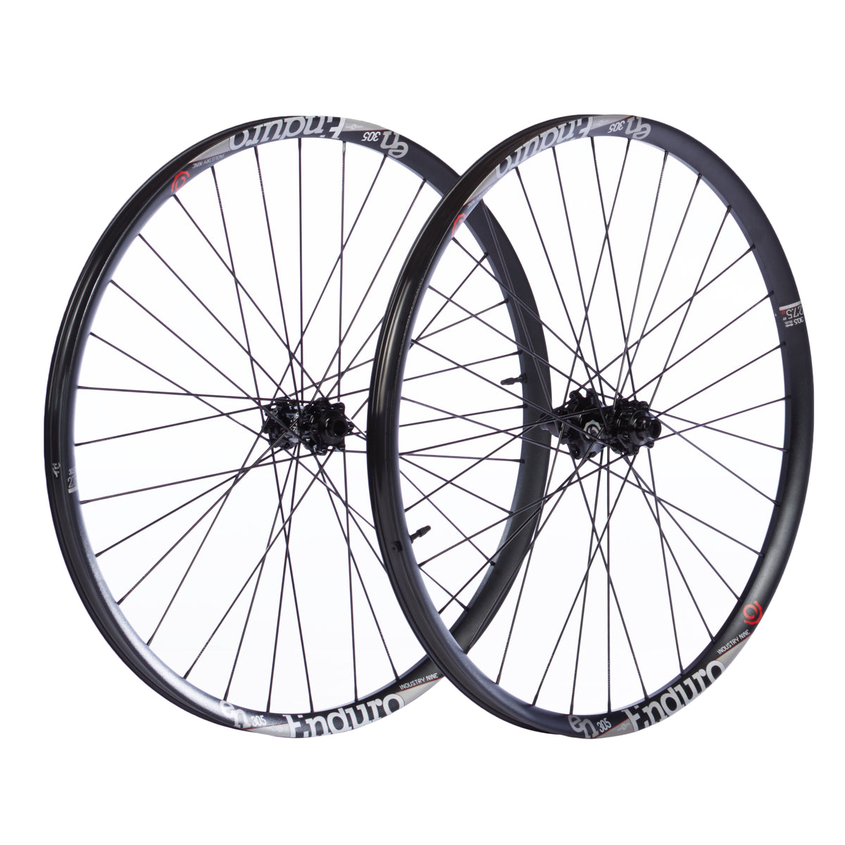 Industry Nine Torch Enduro 27.5" Wheelset Black Front View