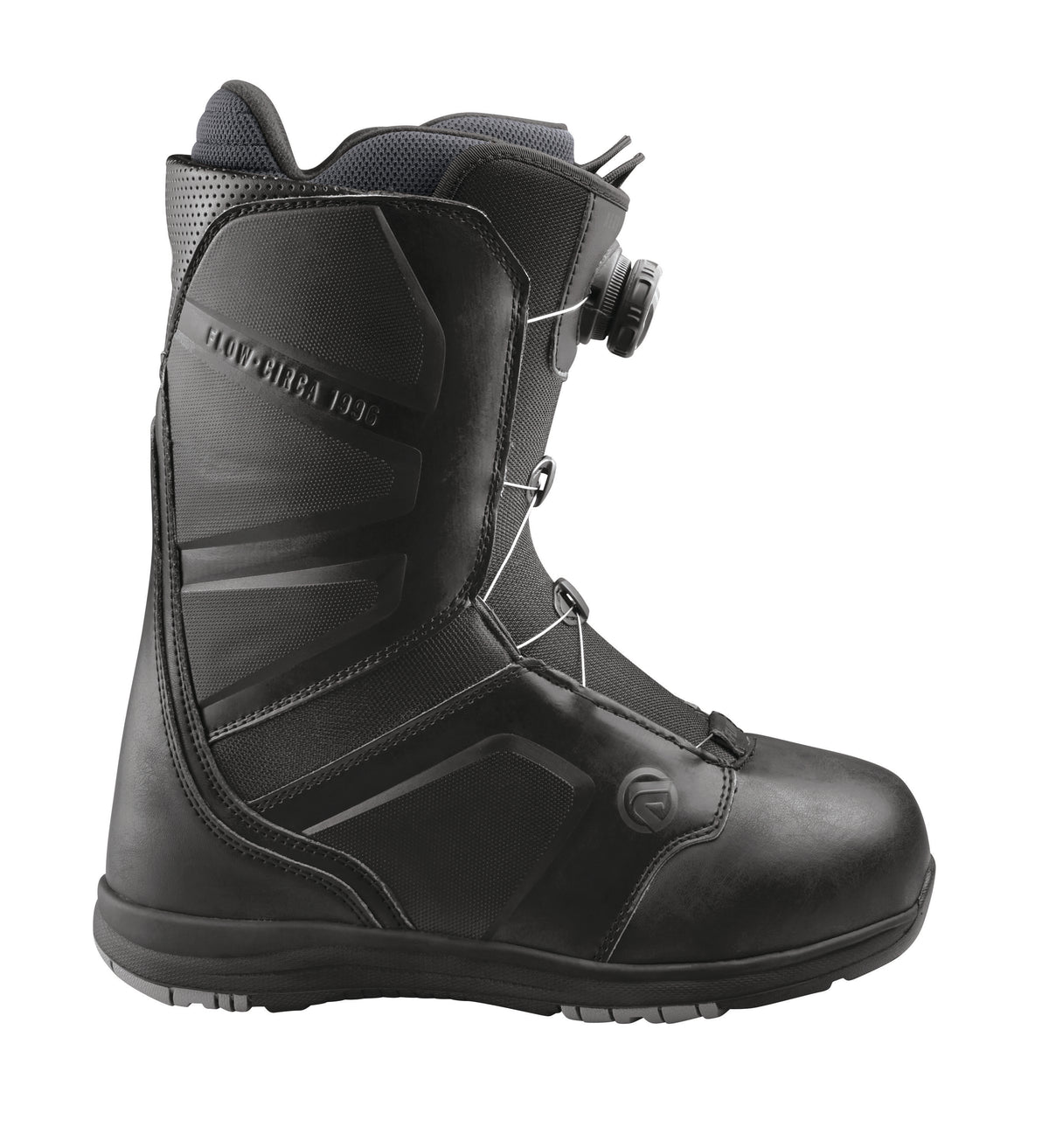 Flow Aero Coiler Boa Snowboard Boots 2017 Black Side View