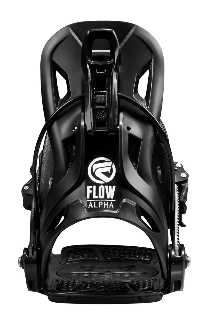 Flow Alpha Snowboard Bindings 2017 Black Back View
