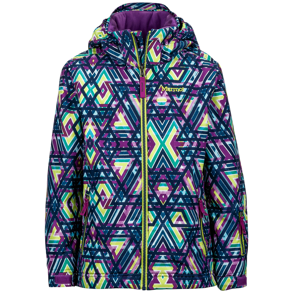 Marmot Big Sky Jacket - Girls' Mystic Purple Geo