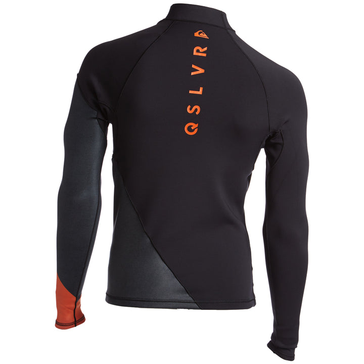 Quiksilver 1mm Syncro New Wave FLT Long Sleeve Wetsuit Jacket Flame Back View