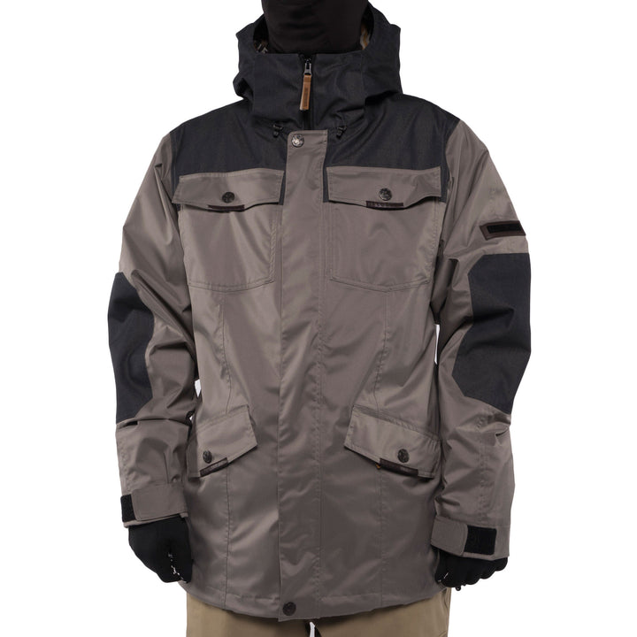 Saga Fatigue 2L Jacket Grey Front View