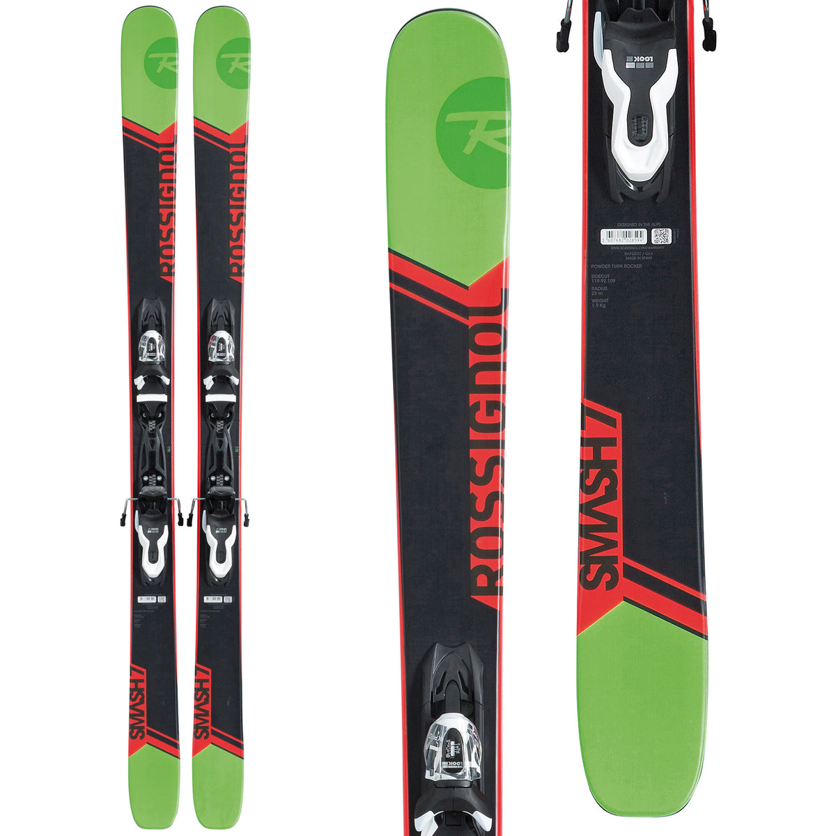 Rossignol Smash 7 Skis + Look Xpress 11 Bindings 2017