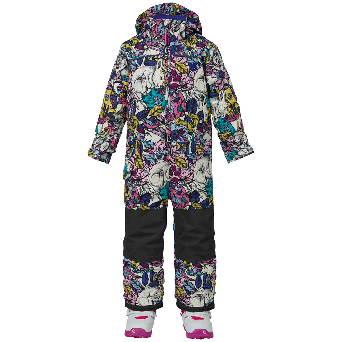 Burton Minishred Illusion Onepiece - Little Girls' Animalia Front View