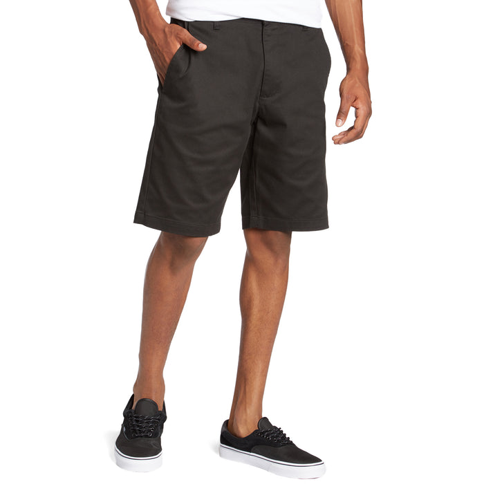 RVCA The Week-End Stretch Shorts Black Front View