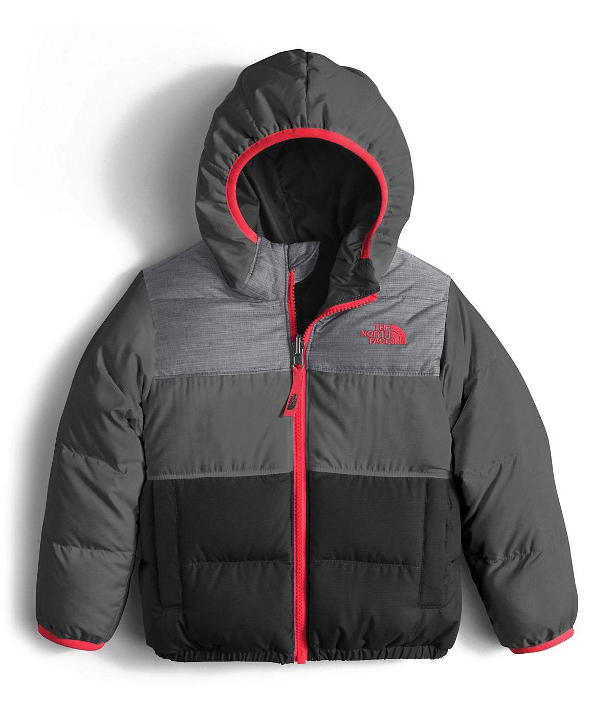 The North Face Reversible Moondoggy Jacket - Little Boys' TNF Medium Grey Heather Front View