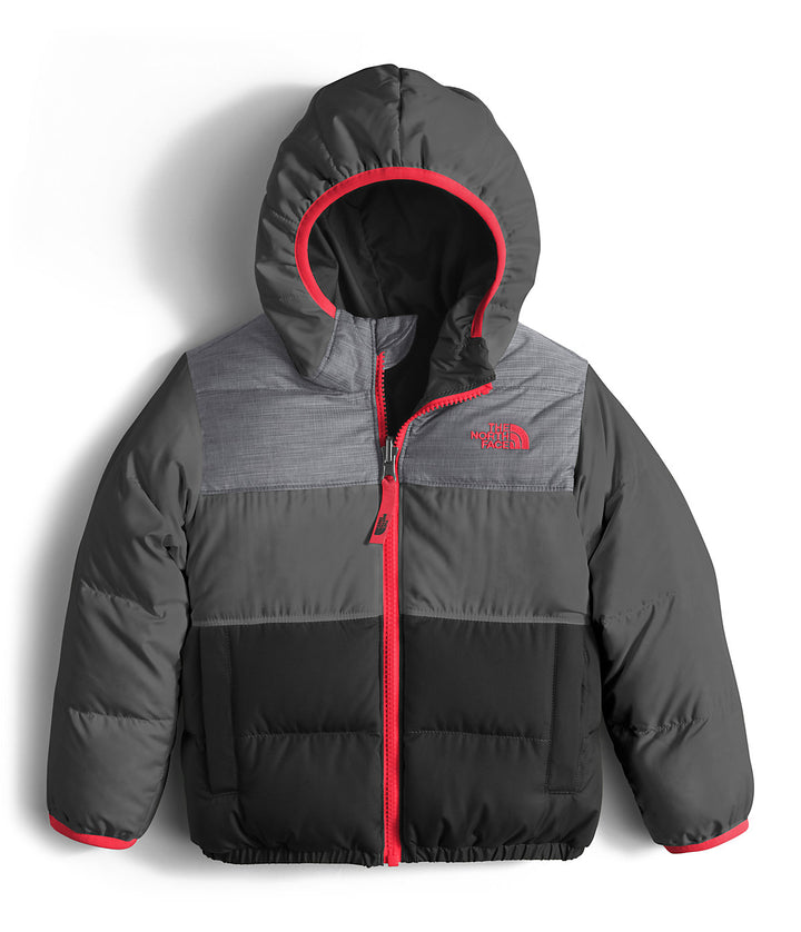 The North Face Reversible Moondoggy Jacket - Little Boys' TNF Medium Grey Heather Front View