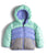 The North Face Reversible Moondoggy Jacket - Little Girls' Ice Green Heather - Past Season Front View
